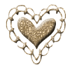 Gif animé coeur doré